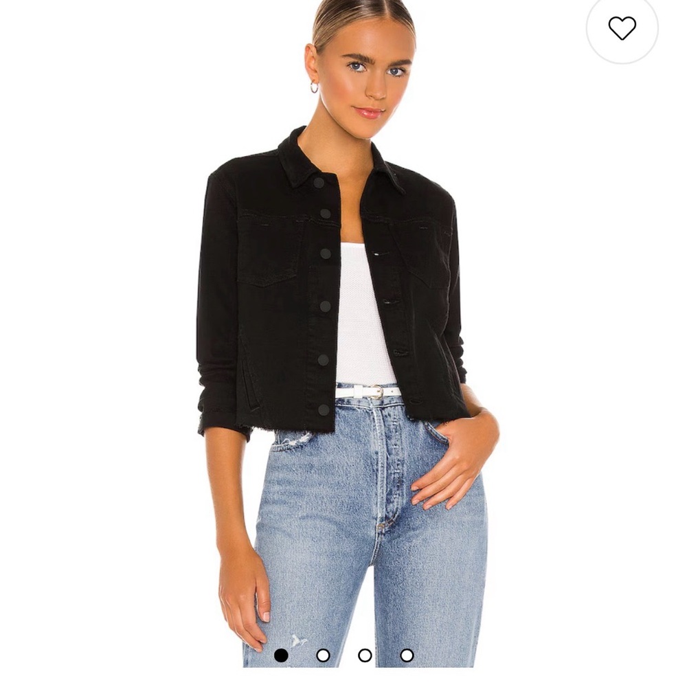 L’agence saturated black Janelle Denim Jacket